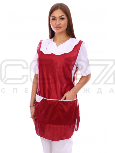 Фартук со спинкой АРМХ цв.бордо тк.нейлон