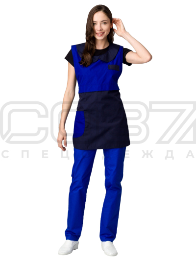 фартук-Тоня василек, т.синий-1