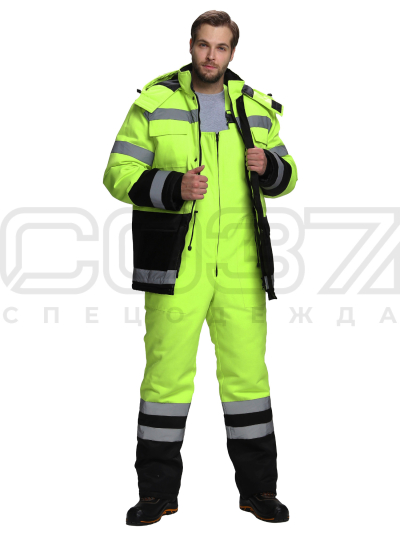 Костюм рабочий зимний Грейдер с СОП тк.смесовая (куртка+пк) (2)